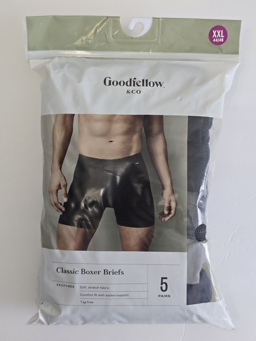 Goodfellow & Co Men's Classic Boxer Briefs - Black, Gray And Blue (5 Pack)
